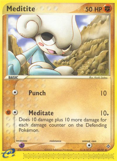 Meditite (37/97) [EX: Dragon] | Shuffle n Cut Hobbies & Games