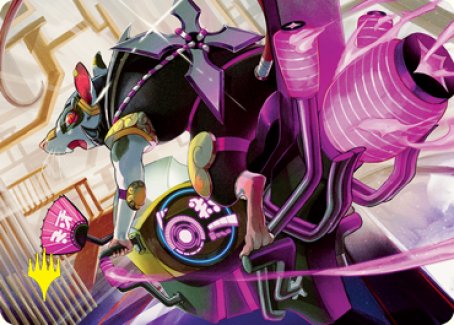 Nashi, Moon Sage's Scion Art Card (Gold-Stamped Signature) [Kamigawa: Neon Dynasty Art Series] | Shuffle n Cut Hobbies & Games