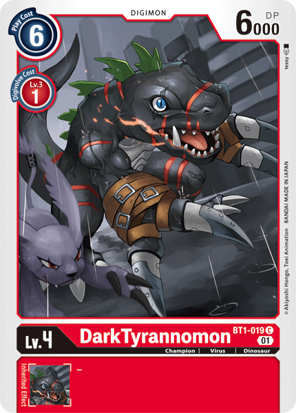 DarkTyrannomon [BT1-019] (Alternative Art) [Starter Deck: Gallantmon] | Shuffle n Cut Hobbies & Games