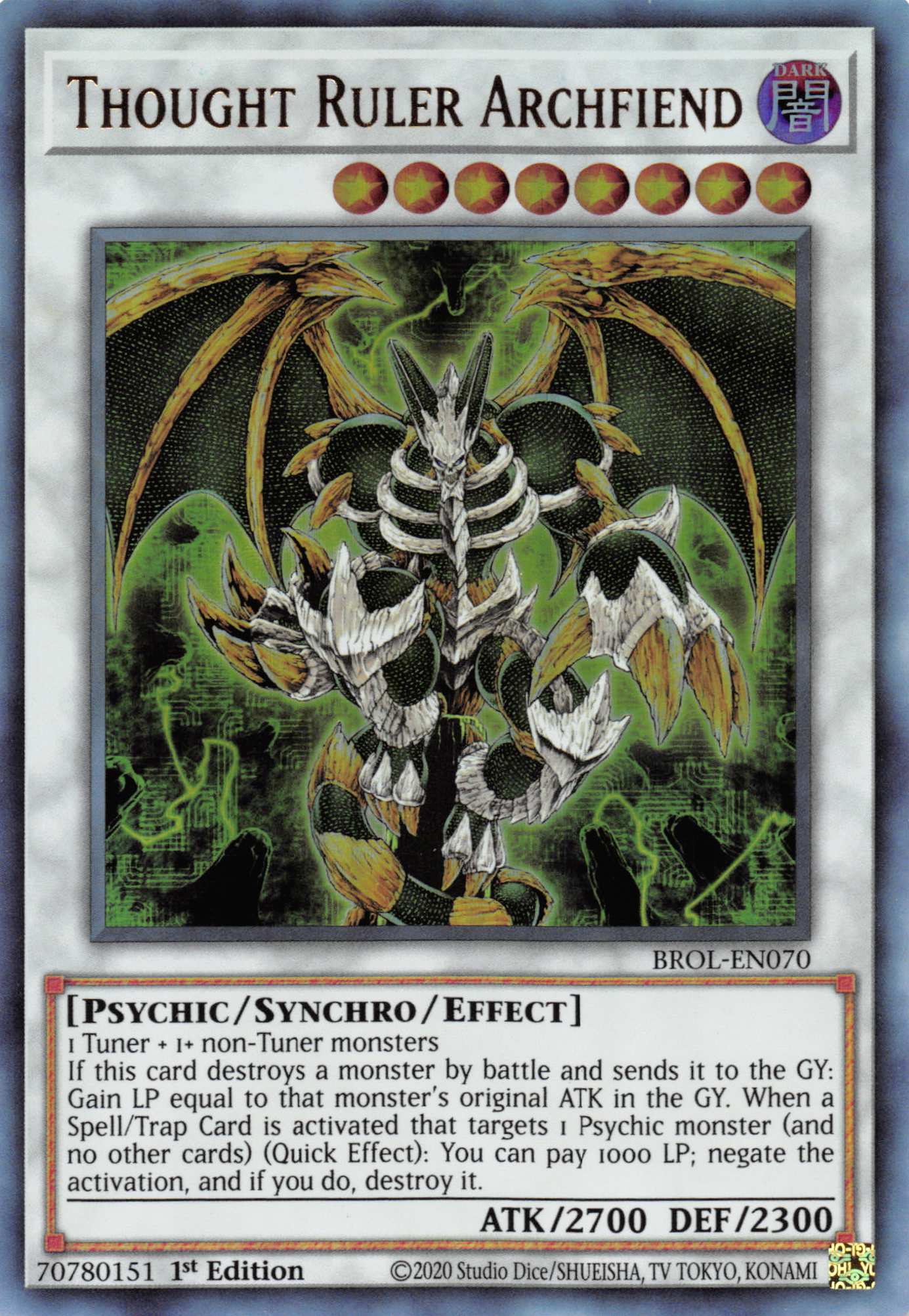 Thought Ruler Archfiend [BROL-EN070] Ultra Rare | Shuffle n Cut Hobbies & Games