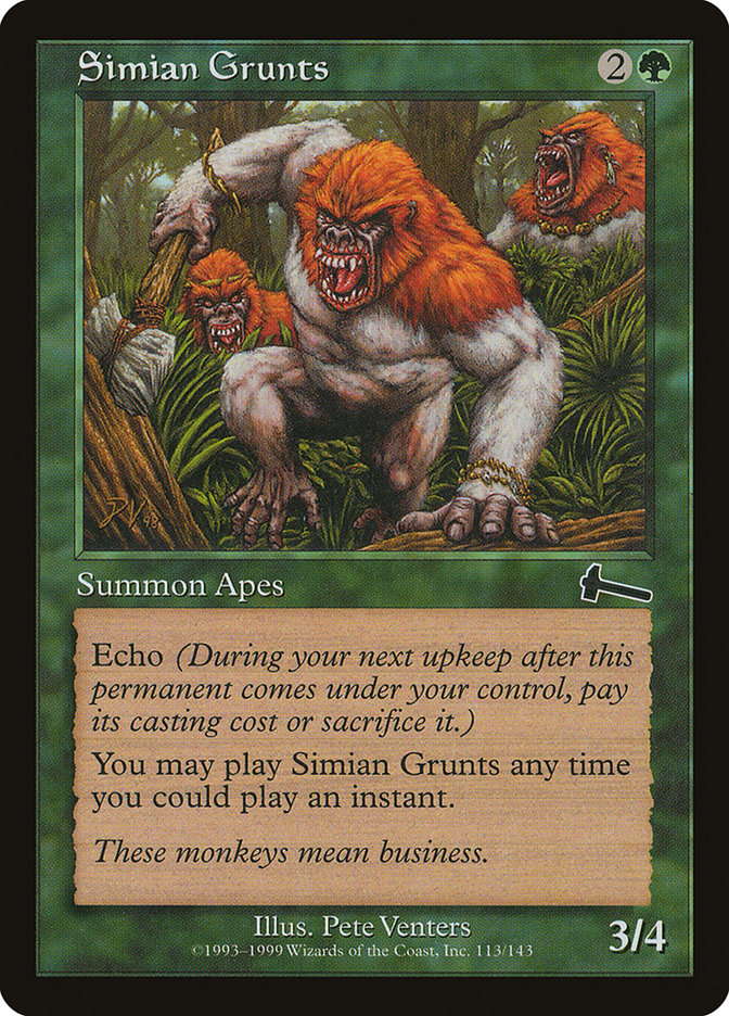 Simian Grunts [Urza's Legacy] | Shuffle n Cut Hobbies & Games