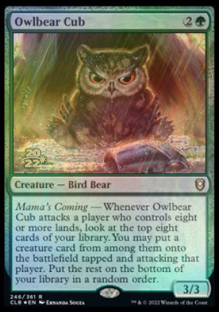 Owlbear Cub [Commander Legends: Battle for Baldur's Gate Prerelease Promos] | Shuffle n Cut Hobbies & Games