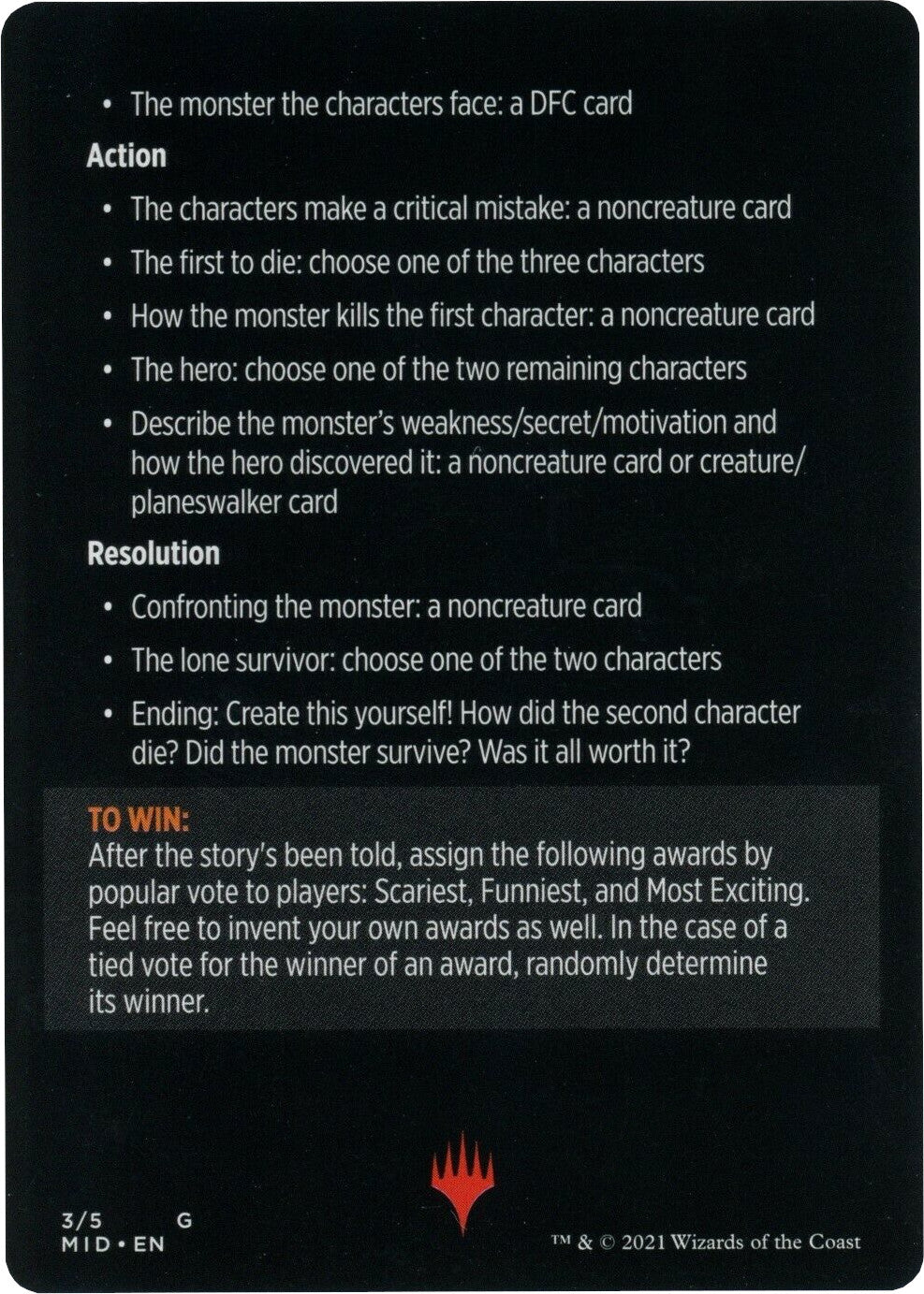 Into the Story: Horror Edition (Magic Minigame) [Innistrad: Midnight Hunt Minigame] | Shuffle n Cut Hobbies & Games