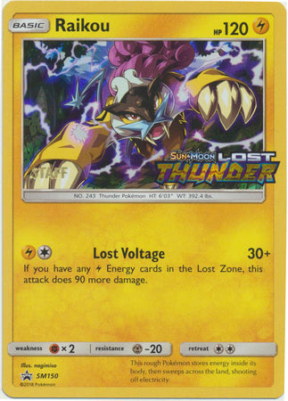 Raikou (SM150) (Staff Prerelease Promo) [Sun & Moon: Black Star Promos] | Shuffle n Cut Hobbies & Games