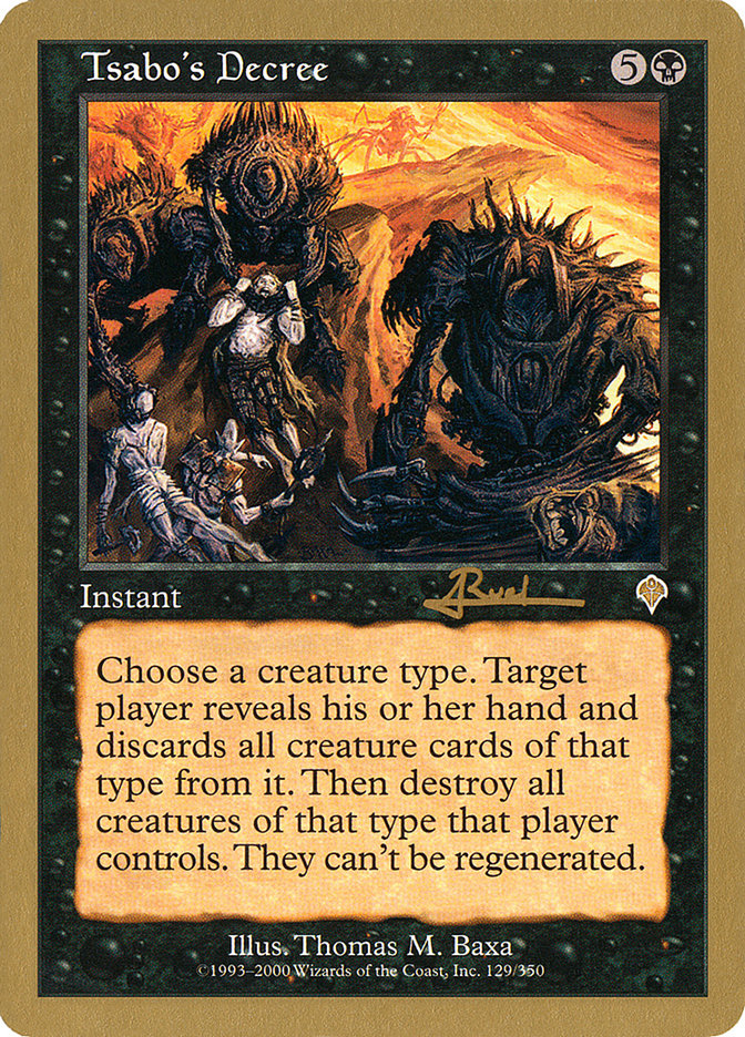 Tsabo's Decree (Antoine Ruel) [World Championship Decks 2001] | Shuffle n Cut Hobbies & Games
