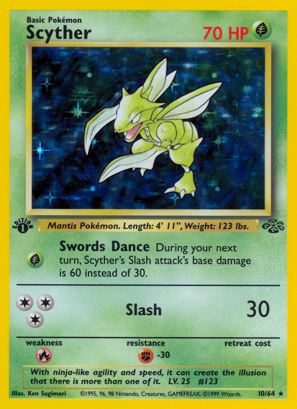 Scyther (10/64) [Jungle 1st Edition] | Shuffle n Cut Hobbies & Games