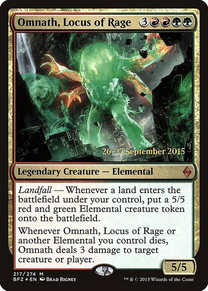 Omnath, Locus of Rage [Battle for Zendikar Prerelease Promos] | Shuffle n Cut Hobbies & Games