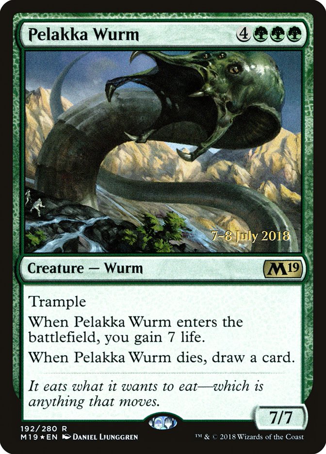 Pelakka Wurm [Core Set 2019 Prerelease Promos] | Shuffle n Cut Hobbies & Games