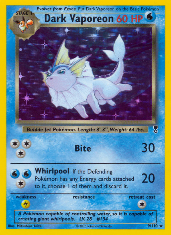Dark Vaporeon (9/110) [Legendary Collection] | Shuffle n Cut Hobbies & Games