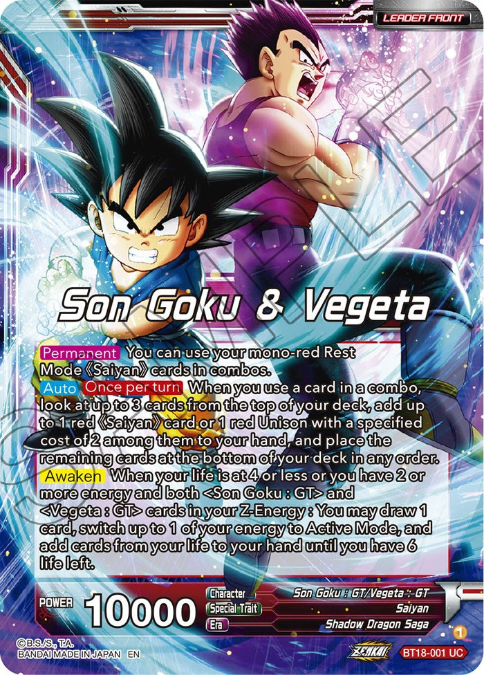 Son Goku & Vegeta // SS4 Son Goku & SS4 Vegeta, In It Together (BT18-001) [Dawn of the Z-Legends Prerelease Promos] | Shuffle n Cut Hobbies & Games