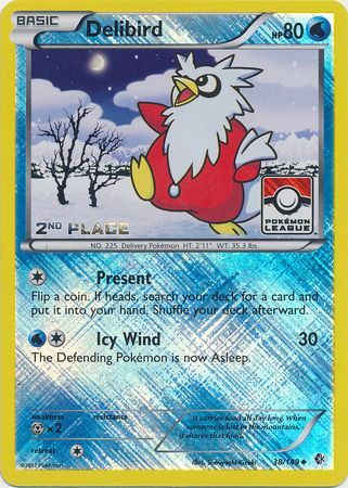 Delibird (38/149) (League Promo 2nd Place) [Black & White: Boundaries Crossed] | Shuffle n Cut Hobbies & Games