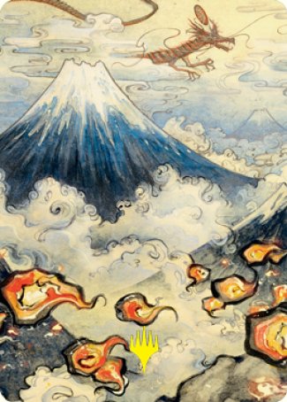 Mountain Art Card (Gold-Stamped Signature) [Kamigawa: Neon Dynasty Art Series] | Shuffle n Cut Hobbies & Games