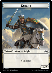 Knight (7) // Spirit (14) Double-Sided Token [March of the Machine Commander Tokens] | Shuffle n Cut Hobbies & Games