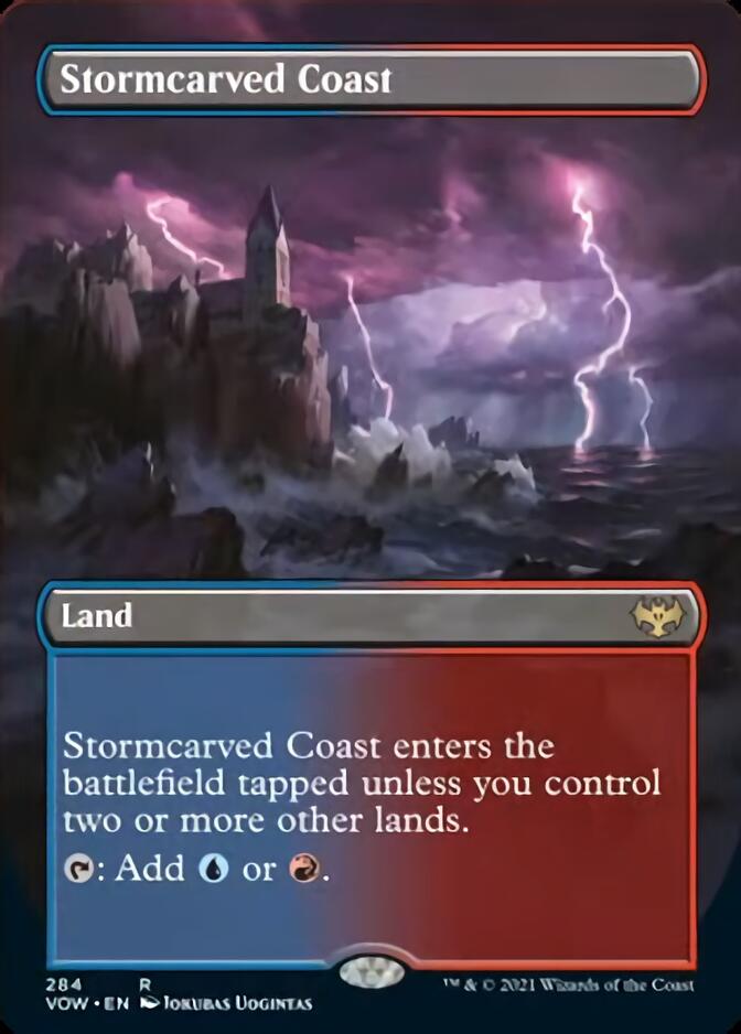 Stormcarved Coast (Borderless Alternate Art) [Innistrad: Crimson Vow] | Shuffle n Cut Hobbies & Games