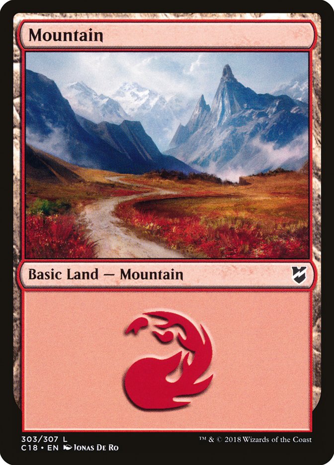 Mountain (303) [Commander 2018] | Shuffle n Cut Hobbies & Games
