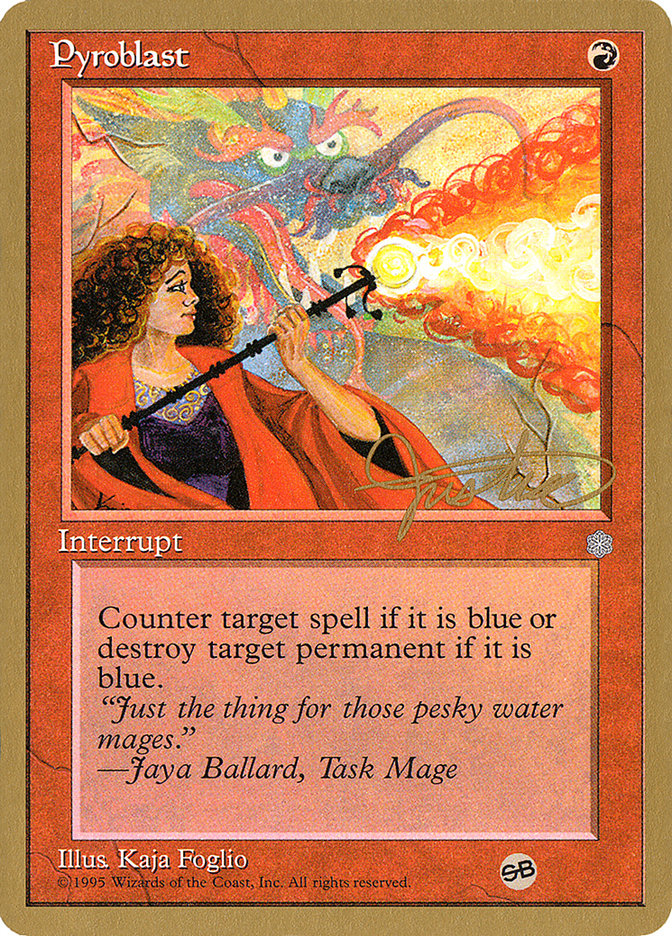Pyroblast (Mark Justice) (SB) [Pro Tour Collector Set] | Shuffle n Cut Hobbies & Games