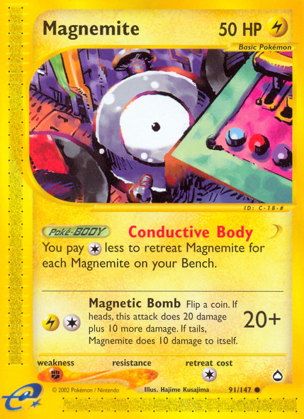 Magnemite (91/147) [Aquapolis] | Shuffle n Cut Hobbies & Games