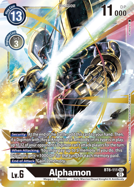 Alphamon [BT6-111] [Double Diamond] | Shuffle n Cut Hobbies & Games