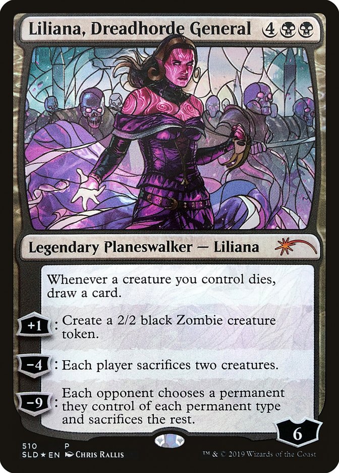 Liliana, Dreadhorde General (Stained Glass) [Secret Lair Drop Promos] | Shuffle n Cut Hobbies & Games