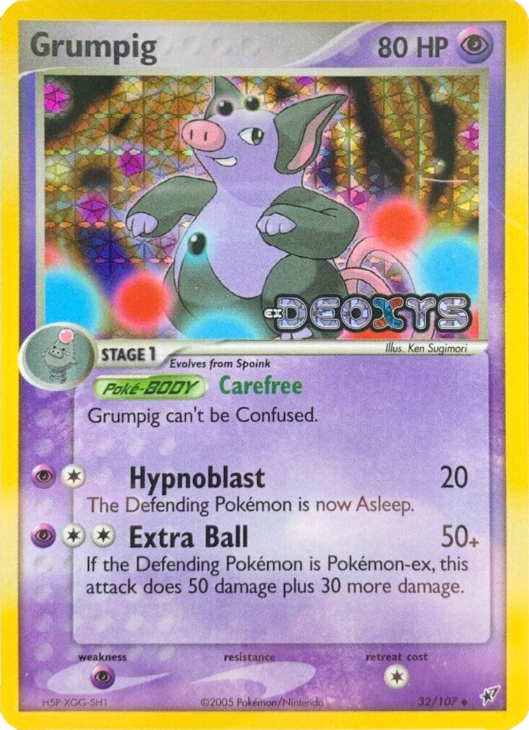 Grumpig (32/107) (Stamped) [EX: Deoxys] | Shuffle n Cut Hobbies & Games