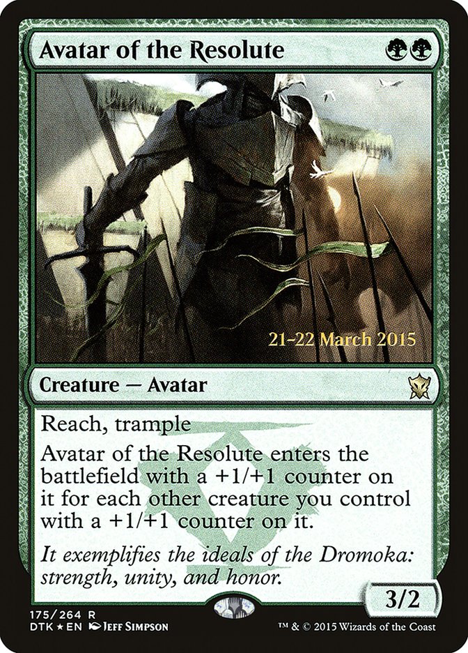 Avatar of the Resolute [Dragons of Tarkir Prerelease Promos] | Shuffle n Cut Hobbies & Games