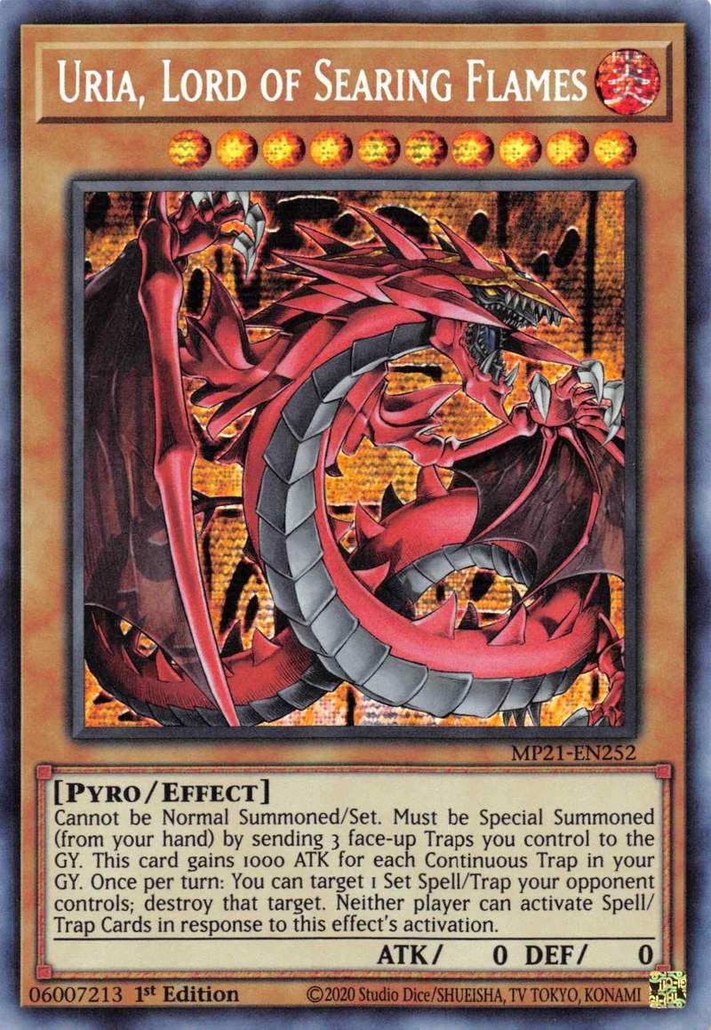 Uria, Lord of Searing Flames [MP21-EN252] Prismatic Secret Rare | Shuffle n Cut Hobbies & Games