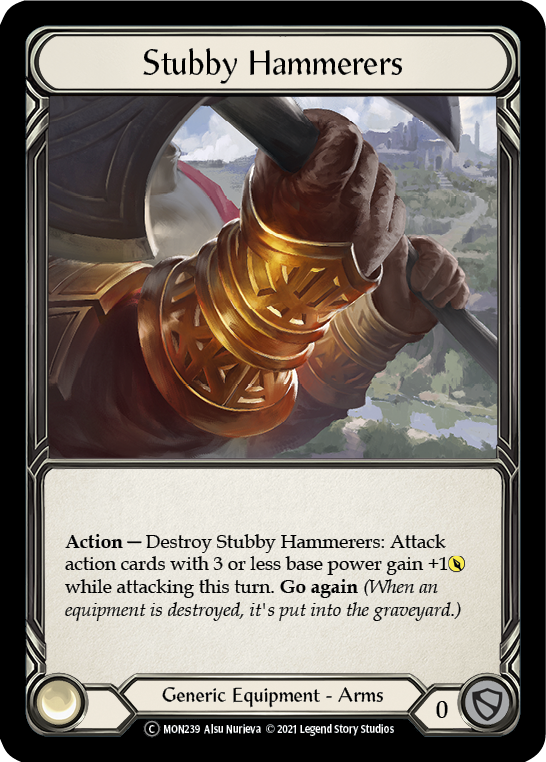 Stubby Hammerers (Rainbow Foil) [U-MON239-RF] Unlimited Edition Rainbow Foil | Shuffle n Cut Hobbies & Games