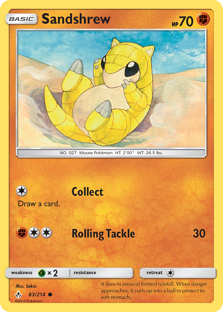Sandshrew (83/214) [Sun & Moon: Unbroken Bonds] | Shuffle n Cut Hobbies & Games