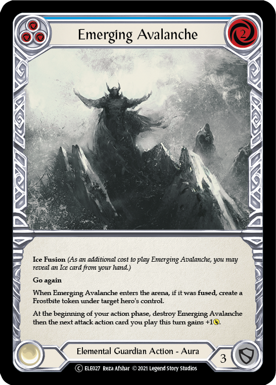 Emerging Avalanche (Blue) [U-ELE027] Unlimited Normal | Shuffle n Cut Hobbies & Games