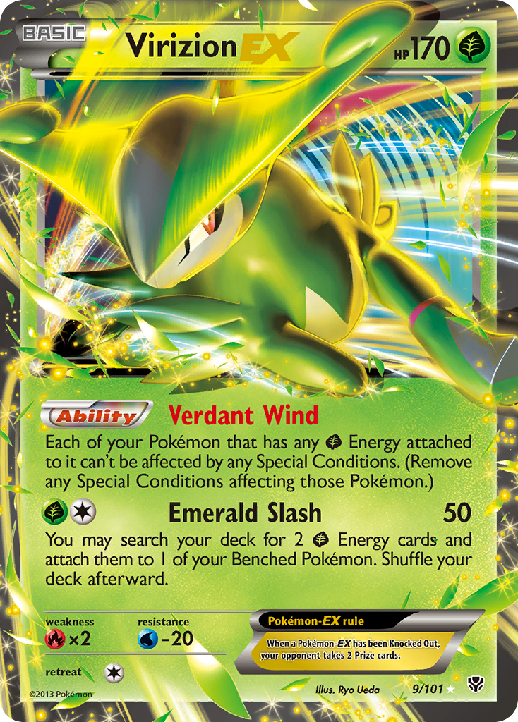 Virizion EX (9/101) [Black & White: Plasma Blast] | Shuffle n Cut Hobbies & Games