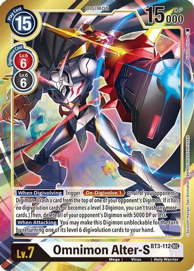 BT3-112: Omnimon Alter-S (Alternative Art) | Shuffle n Cut Hobbies & Games