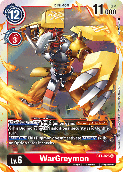 BT1-025: WarGreymon | Shuffle n Cut Hobbies & Games