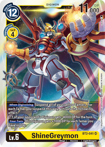 BT2-041: ShineGreymon | Shuffle n Cut Hobbies & Games