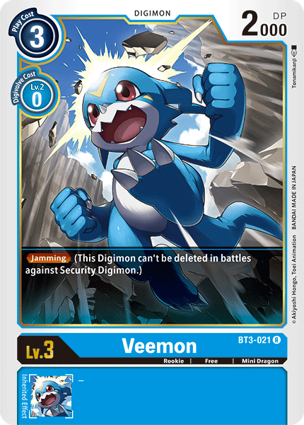 BT3-021: Veemon | Shuffle n Cut Hobbies & Games