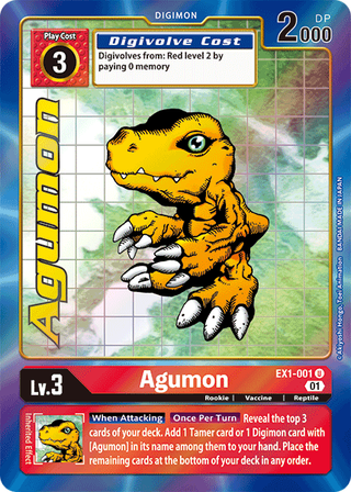 EX1: Agumon (Alternative Art) | Shuffle n Cut Hobbies & Games