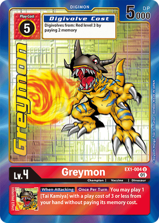 EX01: Greymon (Alternative Art) | Shuffle n Cut Hobbies & Games