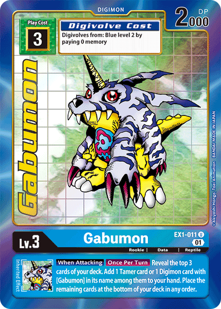 EX1-002: Gabumon (Alternative Art) | Shuffle n Cut Hobbies & Games