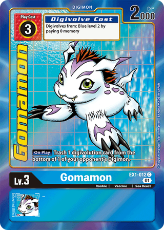 EX01: Gomamon (Alternative Art) | Shuffle n Cut Hobbies & Games