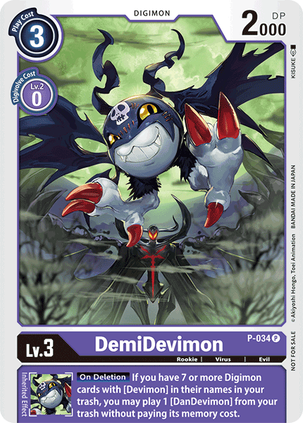 BT04: DemiDevimon - P-034 (Great Legend Power Up Pack) (HOLO FOIL) | Shuffle n Cut Hobbies & Games