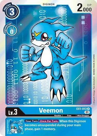 EX01: Veemon | Shuffle n Cut Hobbies & Games