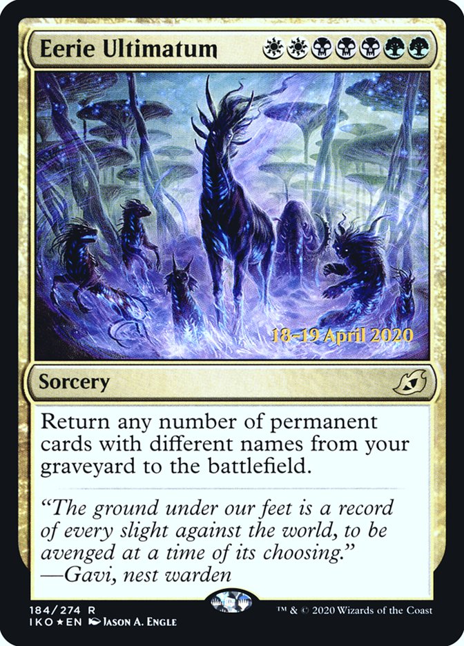 Eerie Ultimatum [Ikoria: Lair of Behemoths Prerelease Promos] | Shuffle n Cut Hobbies & Games