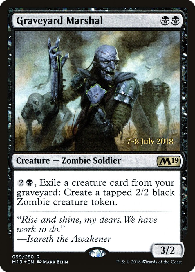 Graveyard Marshal [Core Set 2019 Prerelease Promos] | Shuffle n Cut Hobbies & Games