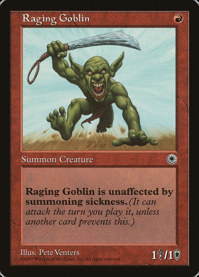 Raging Goblin (No Flavor Text) [Portal] | Shuffle n Cut Hobbies & Games