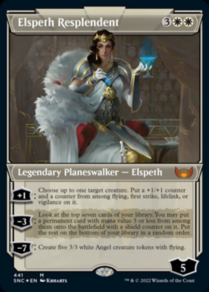 Elspeth Resplendent (Showcase Art Deco Foil Etched) [Streets of New Capenna] | Shuffle n Cut Hobbies & Games