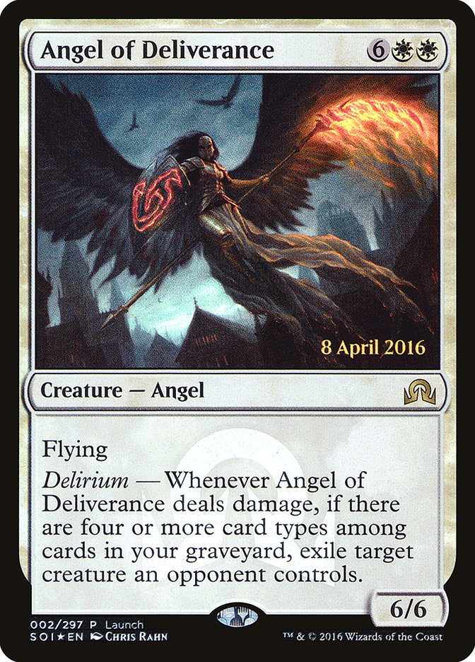 Angel of Deliverance (Launch) [Shadows over Innistrad Promos] | Shuffle n Cut Hobbies & Games