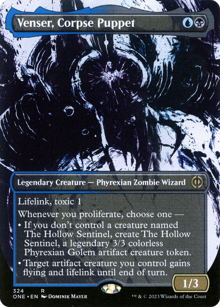 Venser, Corpse Puppet (Borderless Ichor) [Phyrexia: All Will Be One] | Shuffle n Cut Hobbies & Games