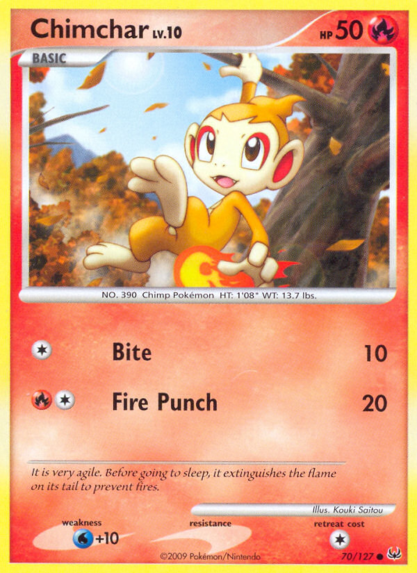 Chimchar (70/127) [Platinum: Base Set] | Shuffle n Cut Hobbies & Games