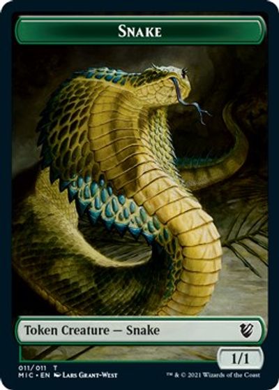 Spirit // Snake Double-Sided Token [Innistrad: Midnight Hunt Commander Tokens] | Shuffle n Cut Hobbies & Games
