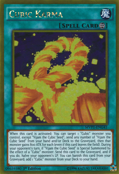 Cubic Karma [MVP1-ENG41] Gold Rare | Shuffle n Cut Hobbies & Games