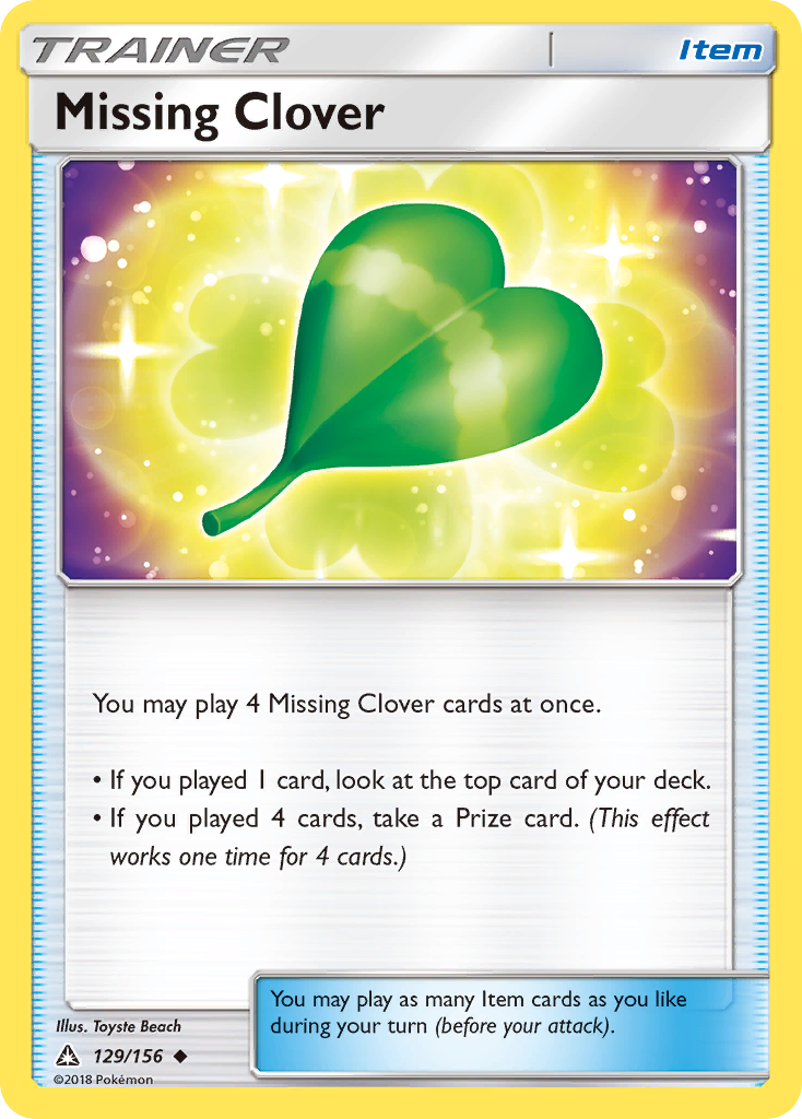 Missing Clover (129/156) [Sun & Moon: Ultra Prism] | Shuffle n Cut Hobbies & Games